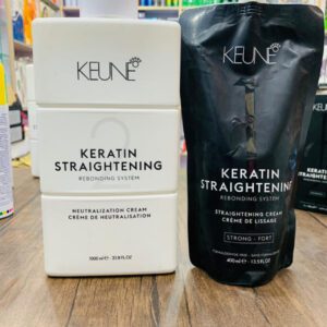 KEUNE Keratin Rebonding kit Neutralizing Cream 1000ml & STRAIGHT Cream 400ml - Image 1