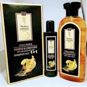 Wellice Shampoo 420gm & Conditioner 100ml anti hair loss & soft smooth shiny hair - Image 1