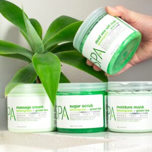 BCL Professional SPA Starter Kit For Body Hands, Feet Lemongrass & Green Tea 4 Pieces - Image 3