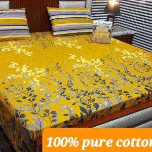 Fabric Pure Cotton Bedsheet 3 Piece - Image 4