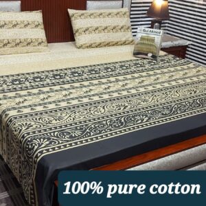 Fabric Pure Cotton Bedsheet 3 Piece - Image 9