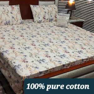 Fabric Pure Cotton Bedsheet 3 Piece - Image 11