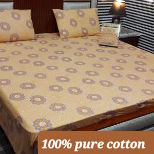 Fabric Pure Cotton Bedsheet 3 Piece - Image 13