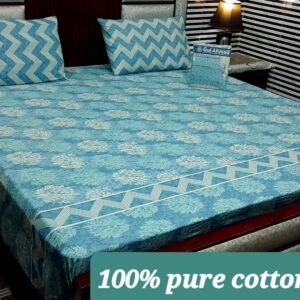 Fabric Pure Cotton Bedsheet 3 Piece - Image 17