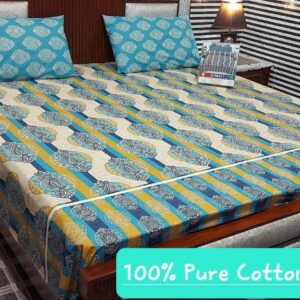 Fabric Pure Cotton Bedsheet 3 Piece - Image 18