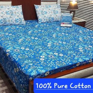 Fabric Pure Cotton Bedsheet 3 Piece - Image 19