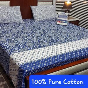 Fabric Pure Cotton Bedsheet 3 Piece - Image 20