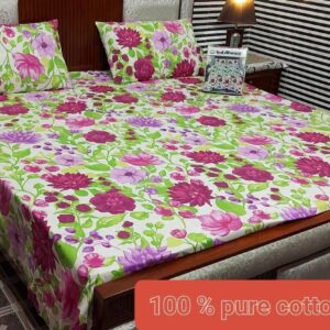 Fabric Pure Cotton Bedsheet 3 Piece - Image 27