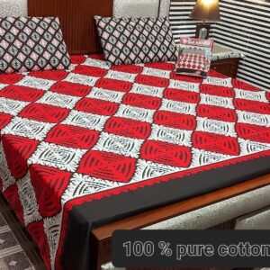 Fabric Pure Cotton Bedsheet 3 Piece - Image 30